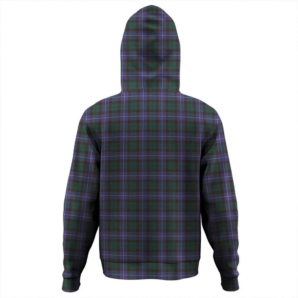 Clan Hunter Modern Tartan Hoodie Crest WBTHFN7A-1 Hunter Modern Tartan Hoodies   