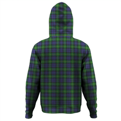 Clan Gordon Modern Tartan Hoodie Crest 1HNIBGCP-1 Gordon Modern Tartan Hoodies   