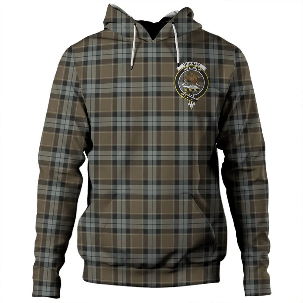 Clan Graham of Menteith Weathered Tartan Hoodie Crest BNJUVRTB-1 Graham of Menteith Weathered Tartan Hoodies   