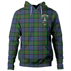 Clan Paterson Tartan Hoodie Crest UZNOMH23-1 Paterson Tartan Hoodies   