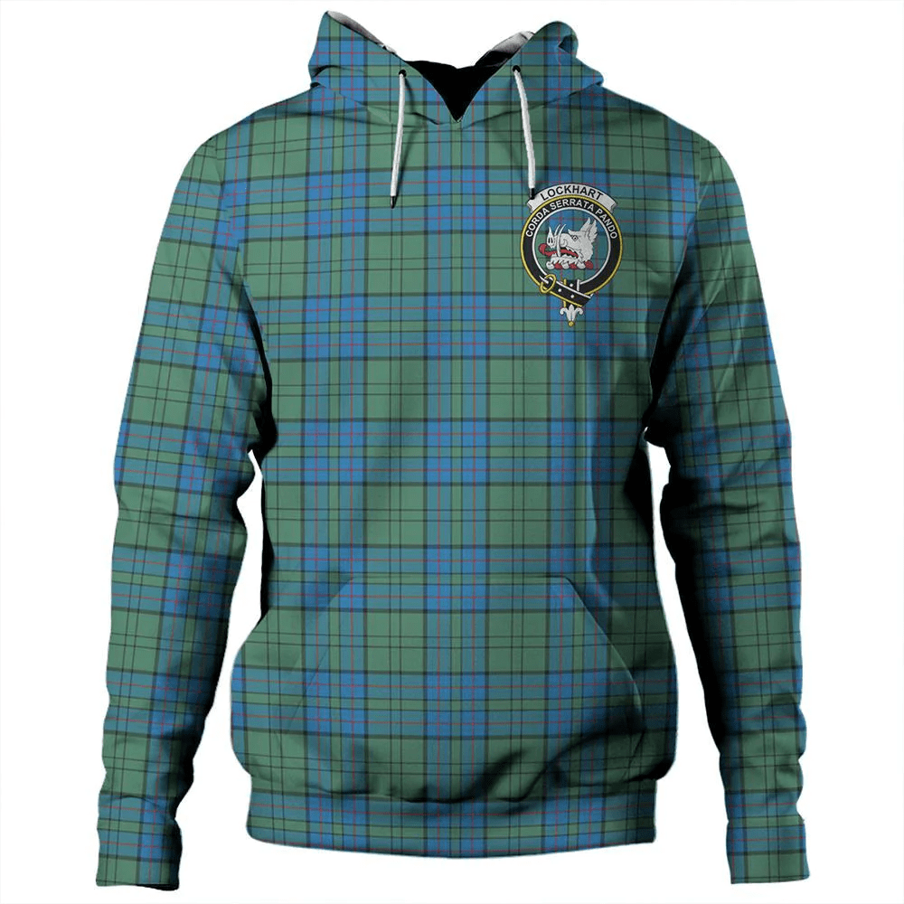 Clan Lockhart Modern Tartan Hoodie Crest GUEA6NHZ-1 Lockhart Modern Tartan Hoodies   