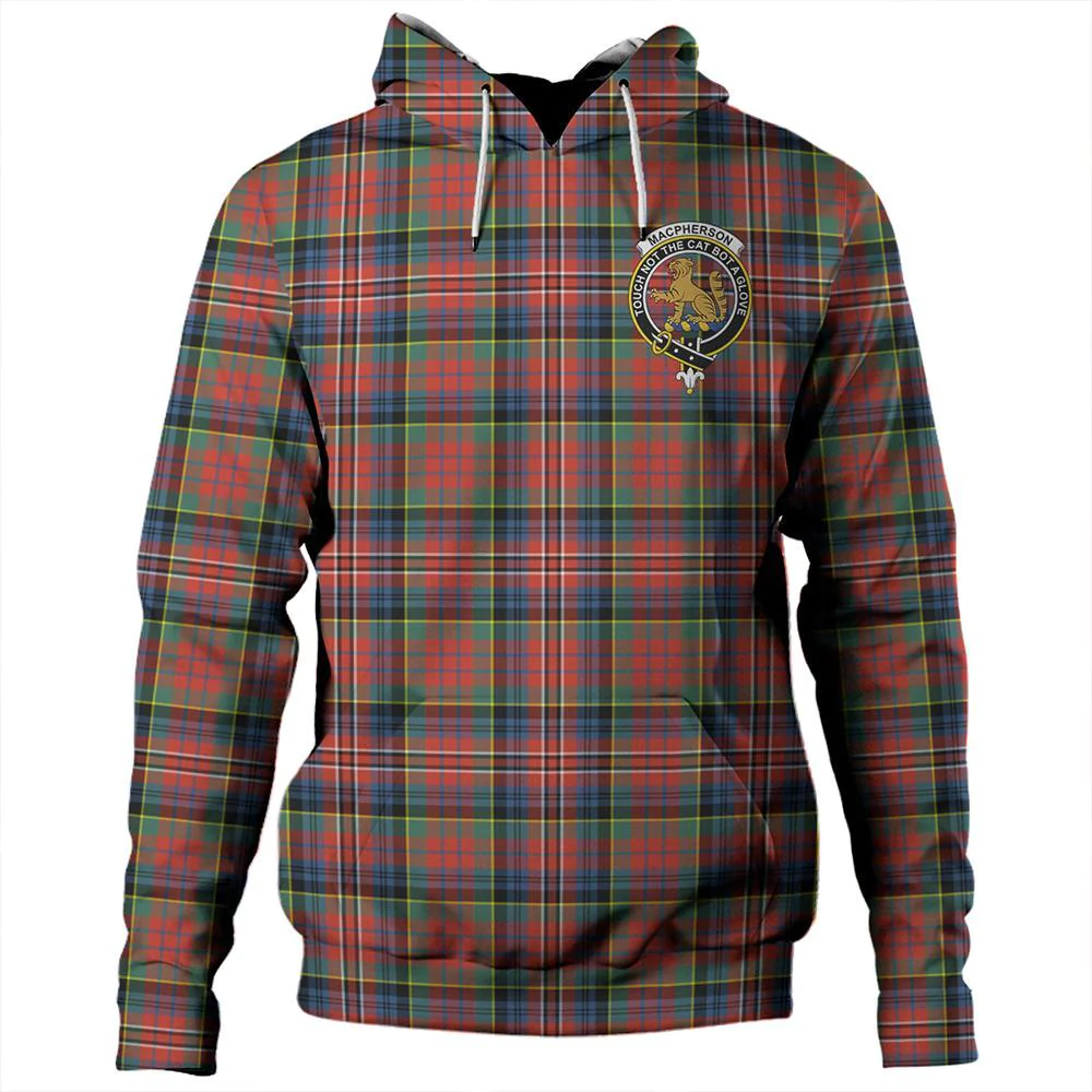 Clan MacPherson Ancient Tartan Hoodie Crest M8KL270Q-1 MacPherson Ancient Tartan Hoodies   