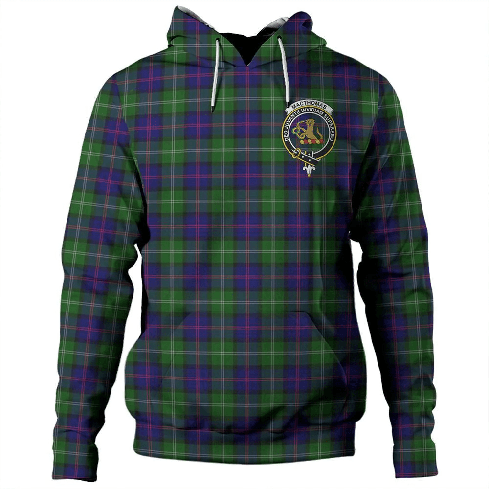 Clan MacThomas Modern Tartan Hoodie Crest USTAKEND-1 MacThomas Modern Tartan Hoodies   