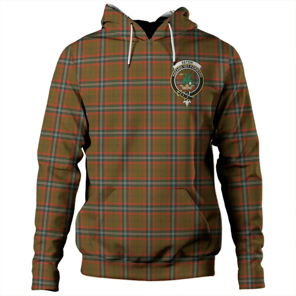 Clan Seton Hunting Modern Tartan Hoodie Crest ZBZAGA7H-1 Seton Hunting Modern Tartan Hoodies   