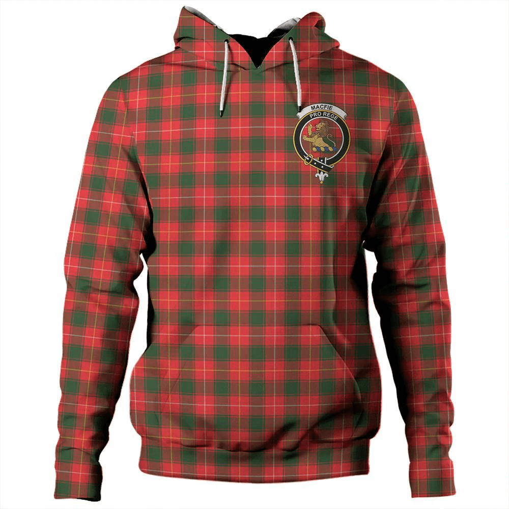 Clan MacFie Tartan Hoodie Crest WF9WCEKM-1 MacFie Tartan Hoodies   