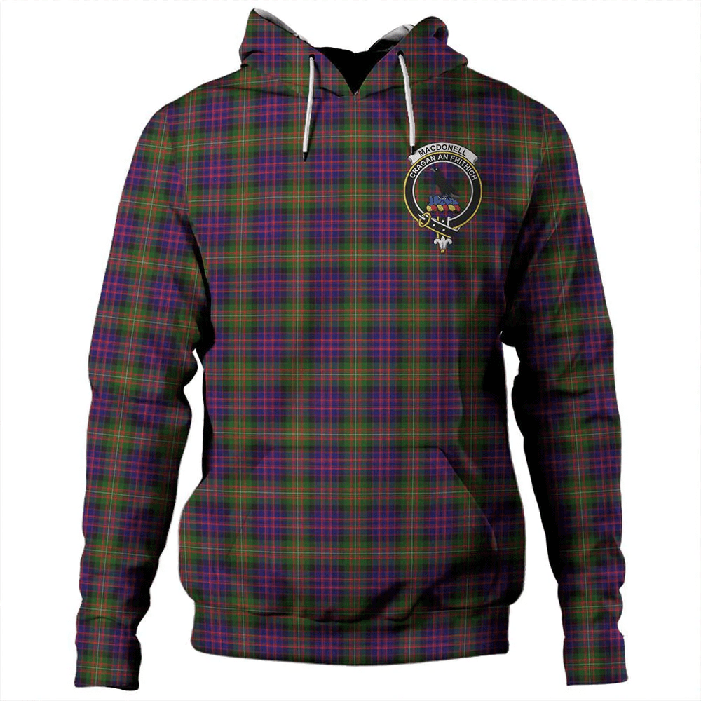 Clan MacDonnell of Glengarry Modern Tartan Hoodie Crest ISUEZ3BO-1 MacDonnell of Glengarry Modern Tartan Hoodies   