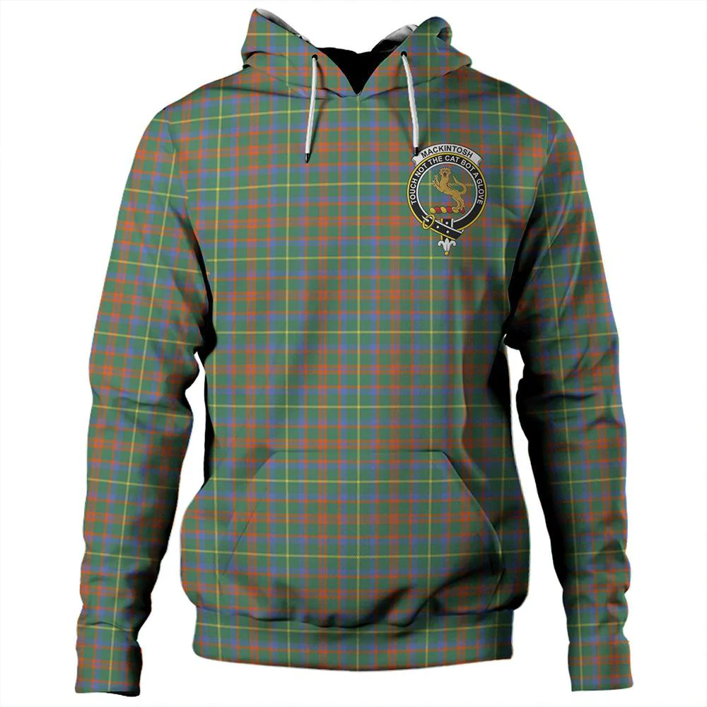 Clan MacKintosh Hunting Ancient Tartan Hoodie Crest DV7AN9AT-1 MacKintosh Hunting Ancient Tartan Hoodies   