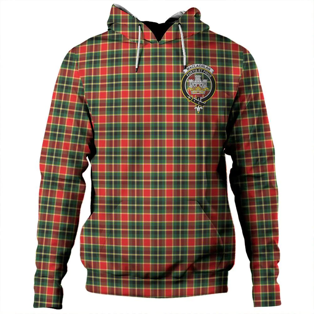 Clan MacLachlan Hunting Modern Tartan Hoodie Crest DV563TK7-1 MacLachlan Hunting Modern Tartan Hoodies   