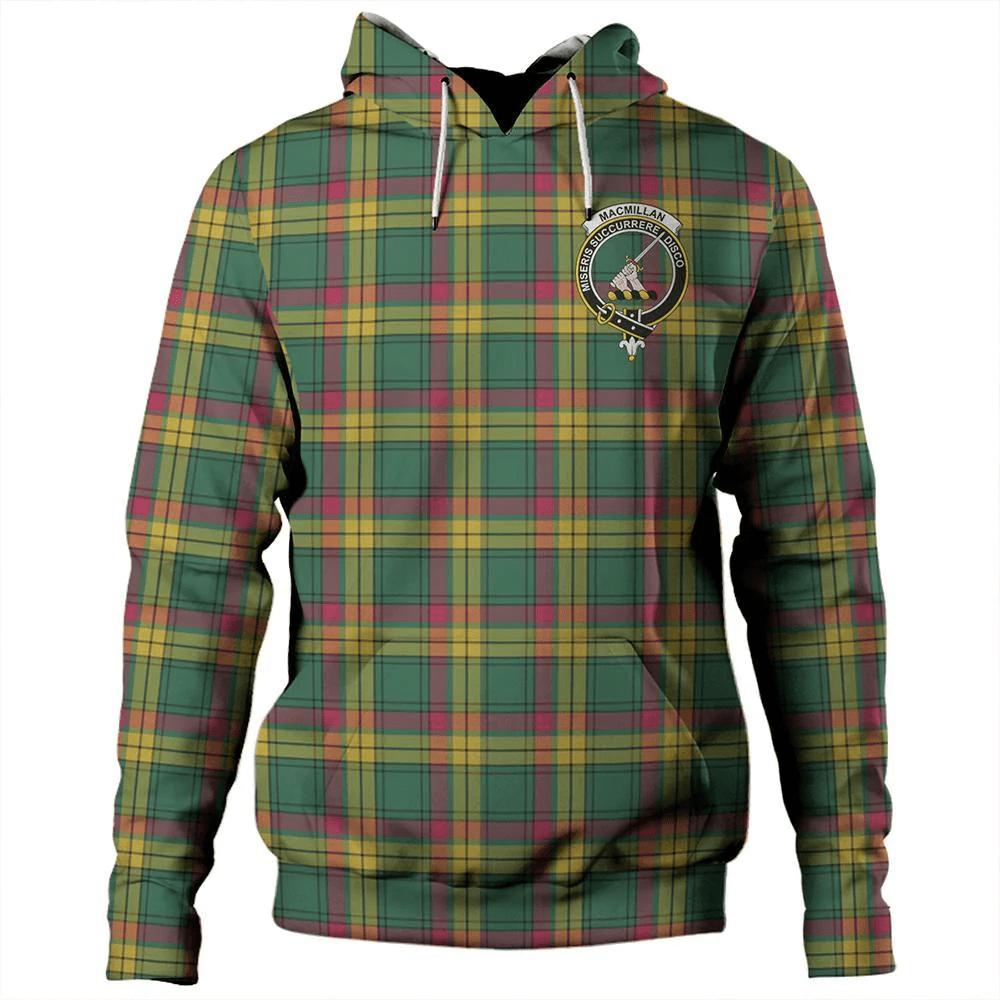 Clan MacMillan Old Ancient Tartan Hoodie Crest E3LLVUT8-1 MacMillan Old Ancient Tartan Hoodies   