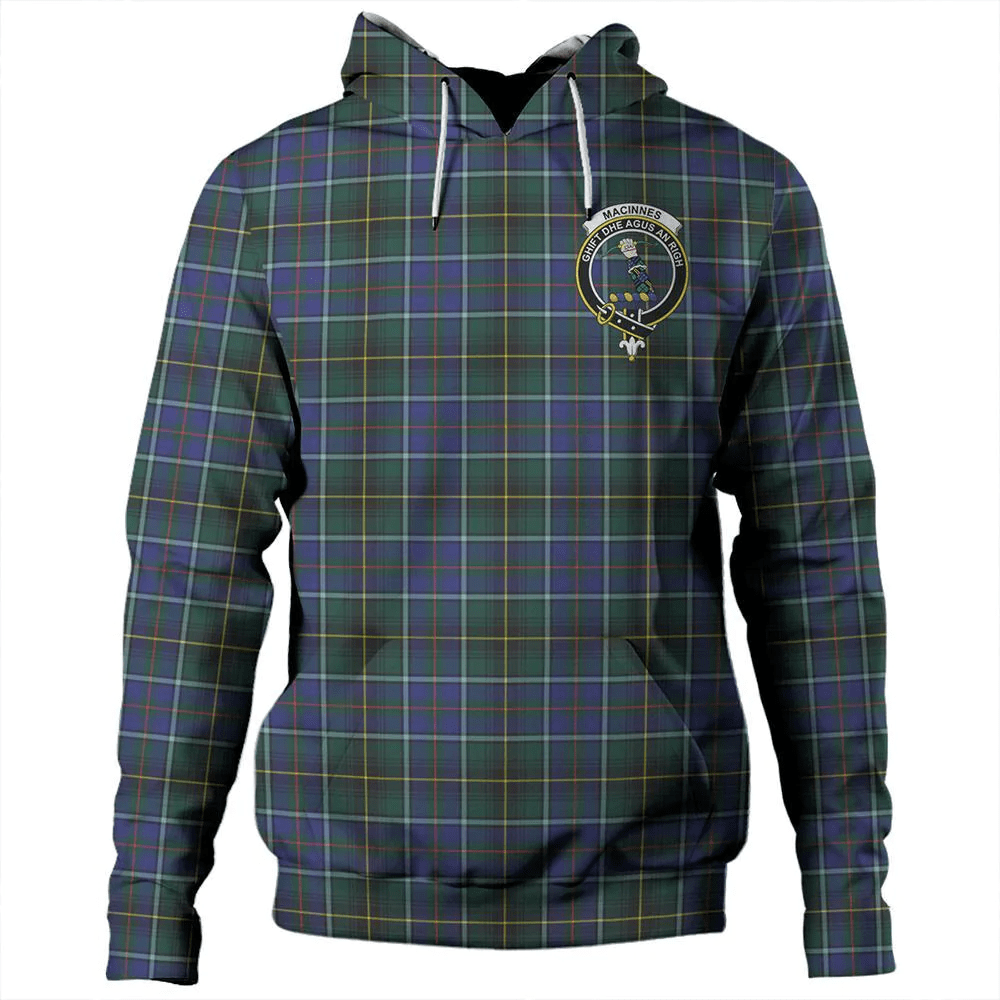 Clan MacInnes Modern Tartan Hoodie Crest CWAXVHLX-1 MacInnes Modern Tartan Hoodies   