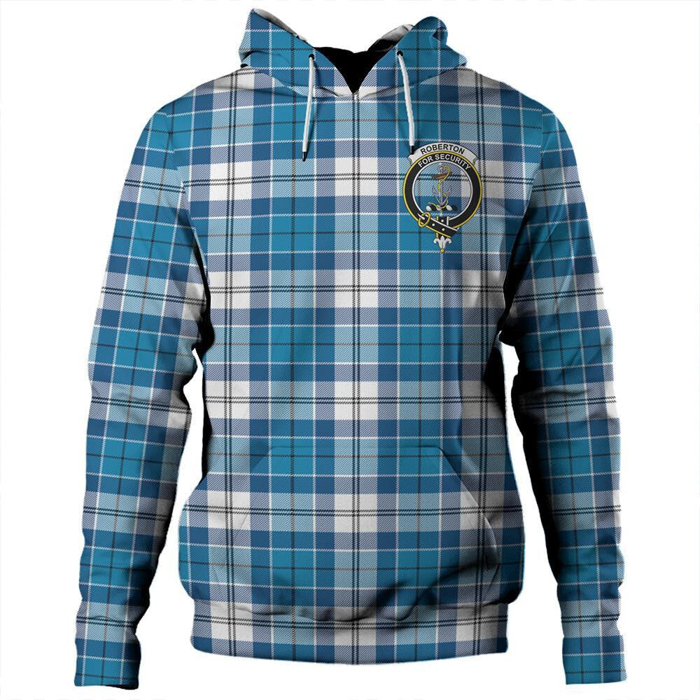 Clan Roberton Tartan Hoodie Crest HSIDRJMR-1 Roberton Tartan Hoodies   