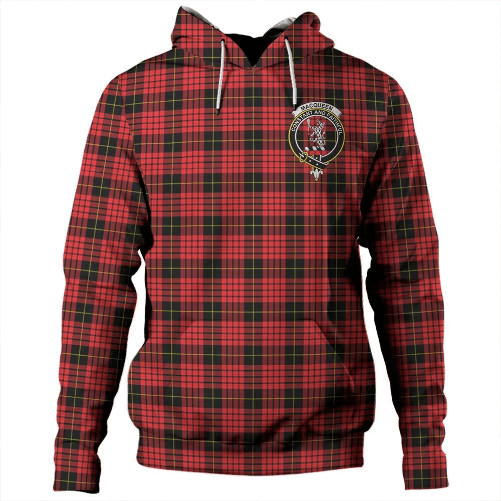 Clan MacQueen Modern Tartan Hoodie Crest 69ISBRHM-1 MacQueen Modern Tartan Hoodies   