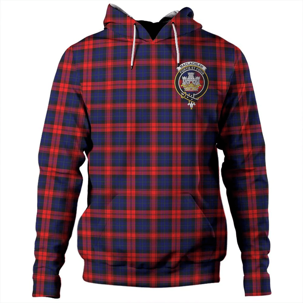 Clan MacLachlan Modern Tartan Hoodie Crest 8LID43TH-1 MacLachlan Modern Tartan Hoodies   