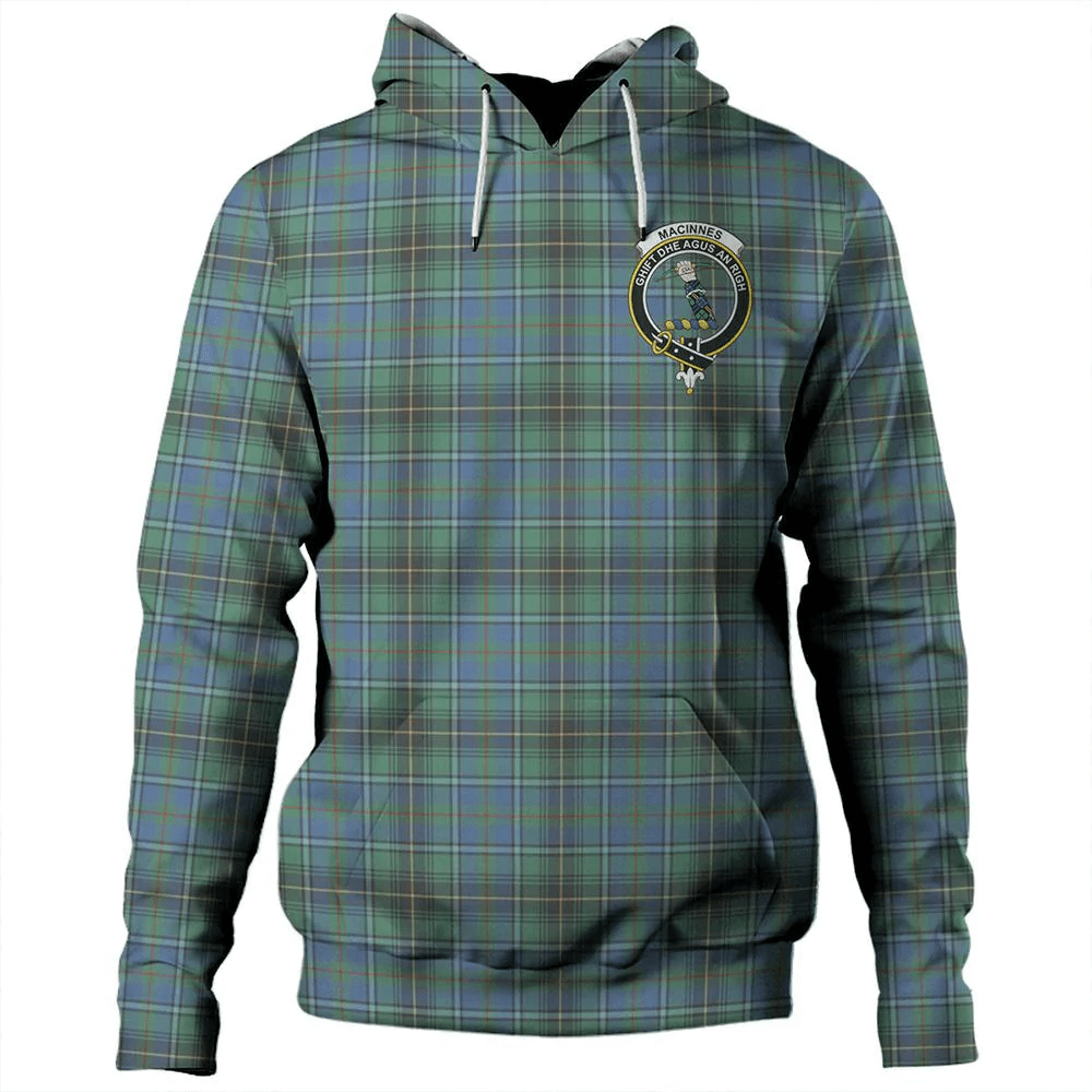 Clan MacInnes Ancient Tartan Hoodie Crest 6FD7BIDF-1 MacInnes Ancient Tartan Hoodies   