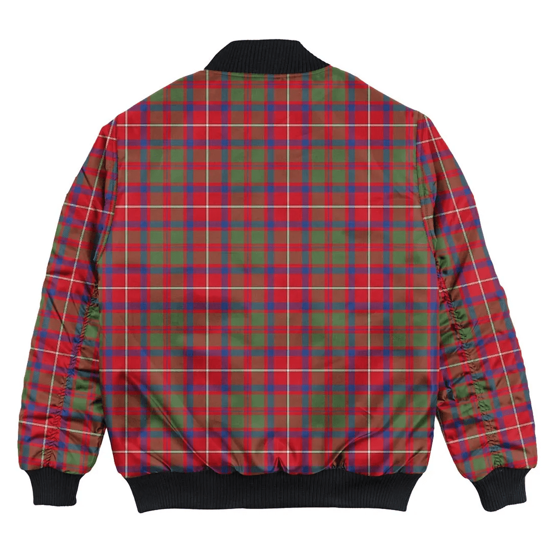 Clan Shaw Red Modern Tartan Bomber Jacket CS13 Shaw Red Modern Tartan Tartan Bomber Jacket   