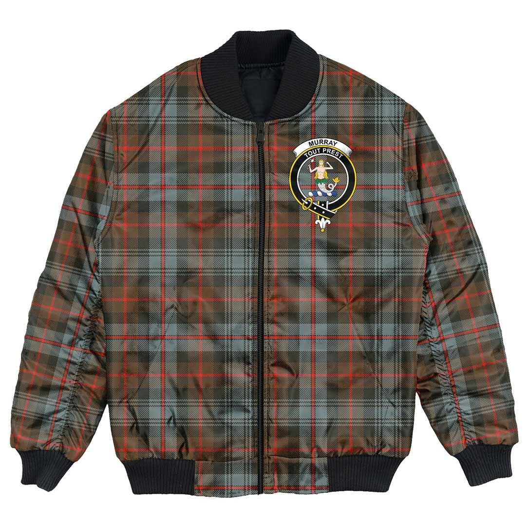 Clan Murray of Atholl Weathered Tartan Crest Bomber Jacket TT73 Murray of Atholl Weathered Tartan Tartan Bomber Jacket   