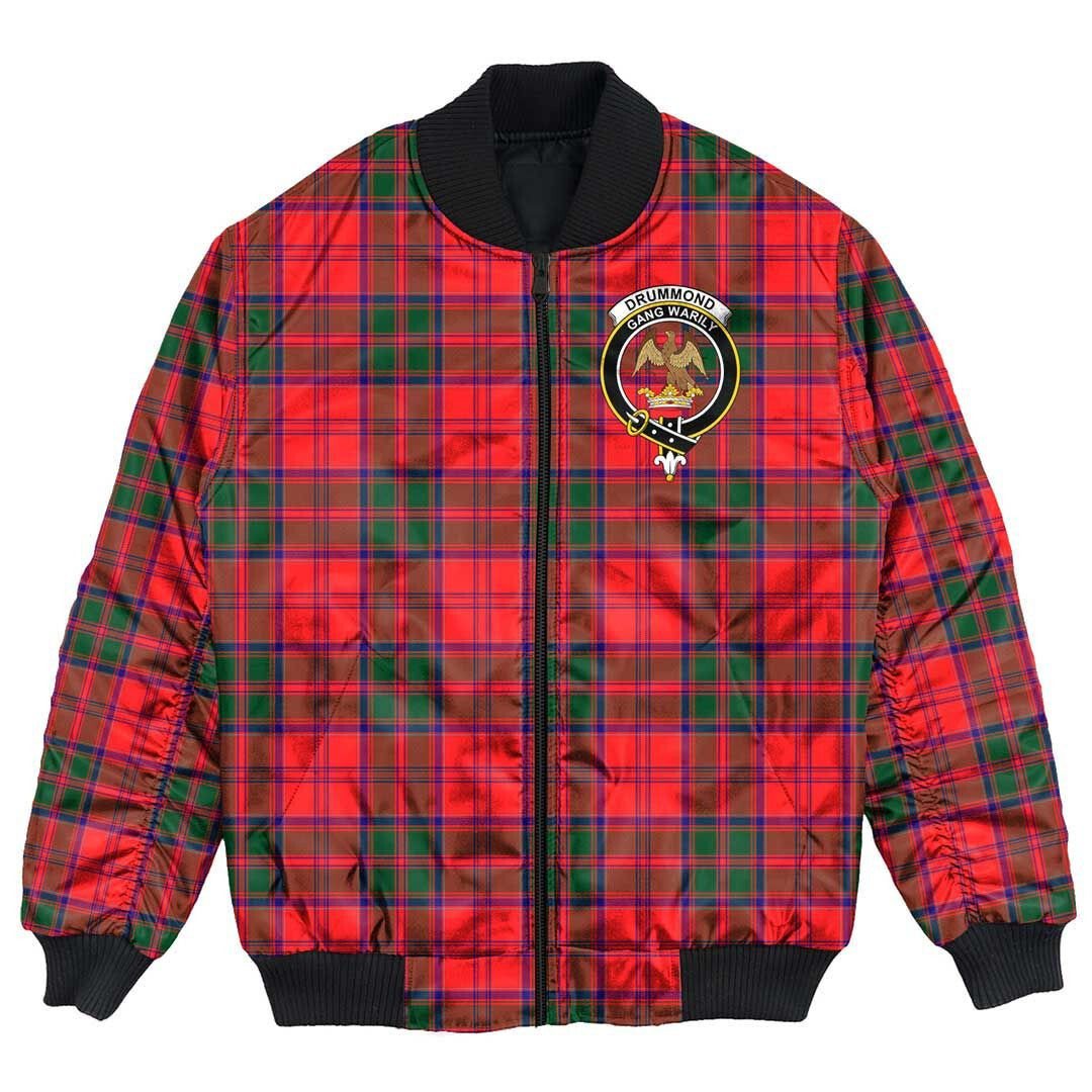 Clan Drummond Modern Tartan Crest Bomber Jacket HO31 Drummond Modern Tartan Tartan Bomber Jacket   