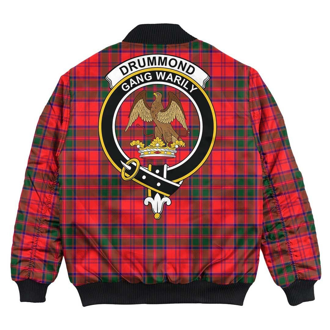 Clan Drummond Modern Tartan Crest Bomber Jacket HO31 Drummond Modern Tartan Tartan Bomber Jacket   