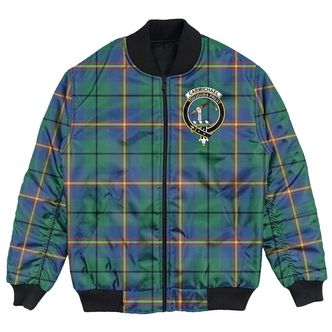 Clan Clan Carmichael Ancient Tartan Crest Bomber Jacket JV75 Carmichael Ancient Tartan Tartan Bomber Jacket   