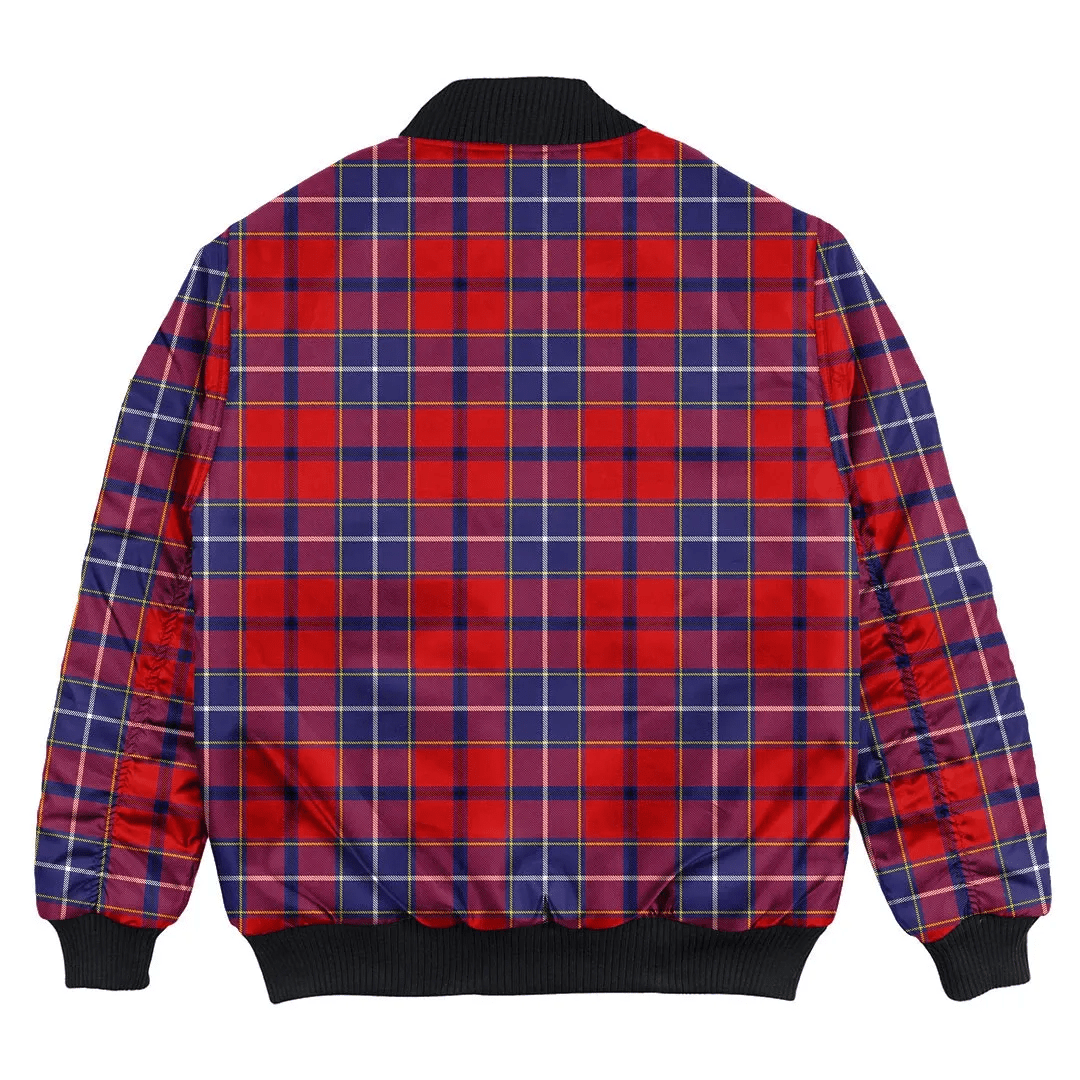 Clan Wishart Dress Tartan Bomber Jacket HK48 Wishart Dress Tartan Tartan Bomber Jacket   