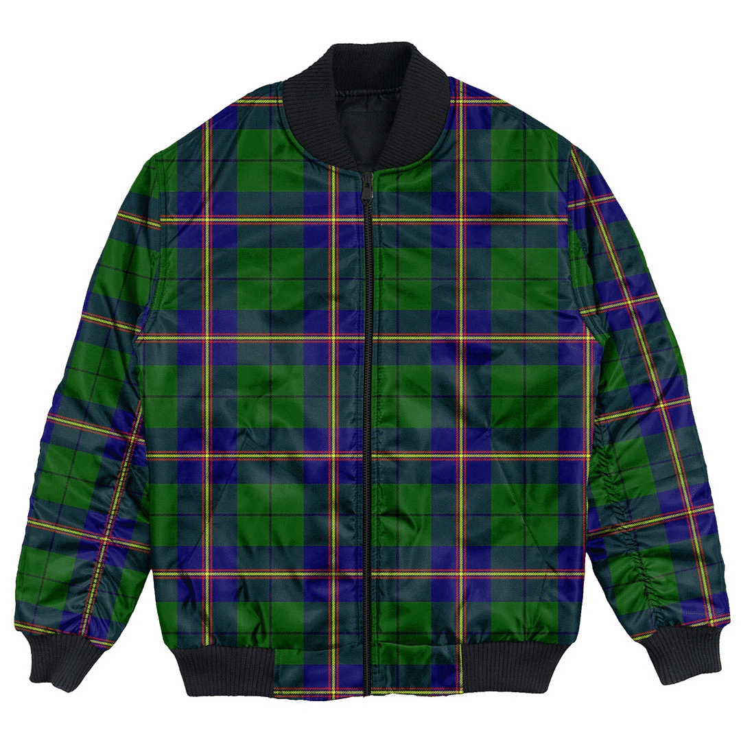 Clan Carmichael Modern Tartan Bomber Jacket XS47 Carmichael Modern Tartan Tartan Bomber Jacket   