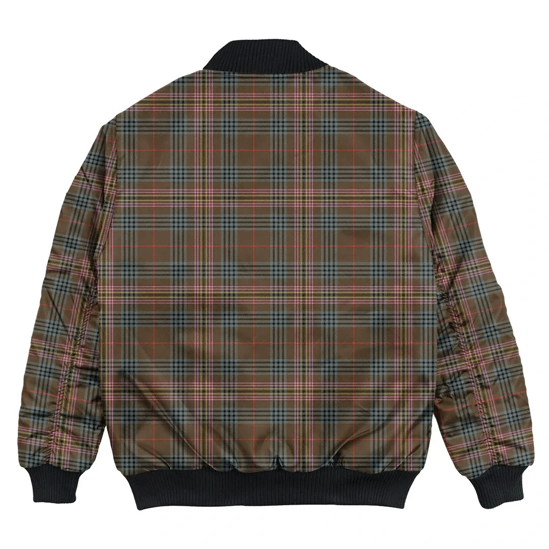 Clan Kennedy Weathered Tartan Bomber Jacket PK24 Kennedy Weathered Tartan Tartan Bomber Jacket   