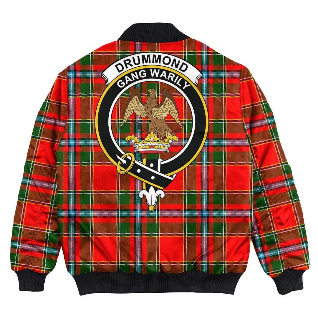 Clan Clan Drummond of Perth Tartan Crest Bomber Jacket XD88 Drummond of Perth Tartan Tartan Bomber Jacket   