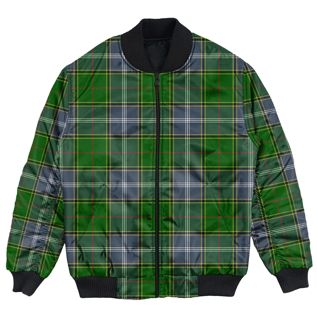 Clan Pringle Tartan Bomber Jacket OT86 Pringle Tartan Tartan Bomber Jacket   