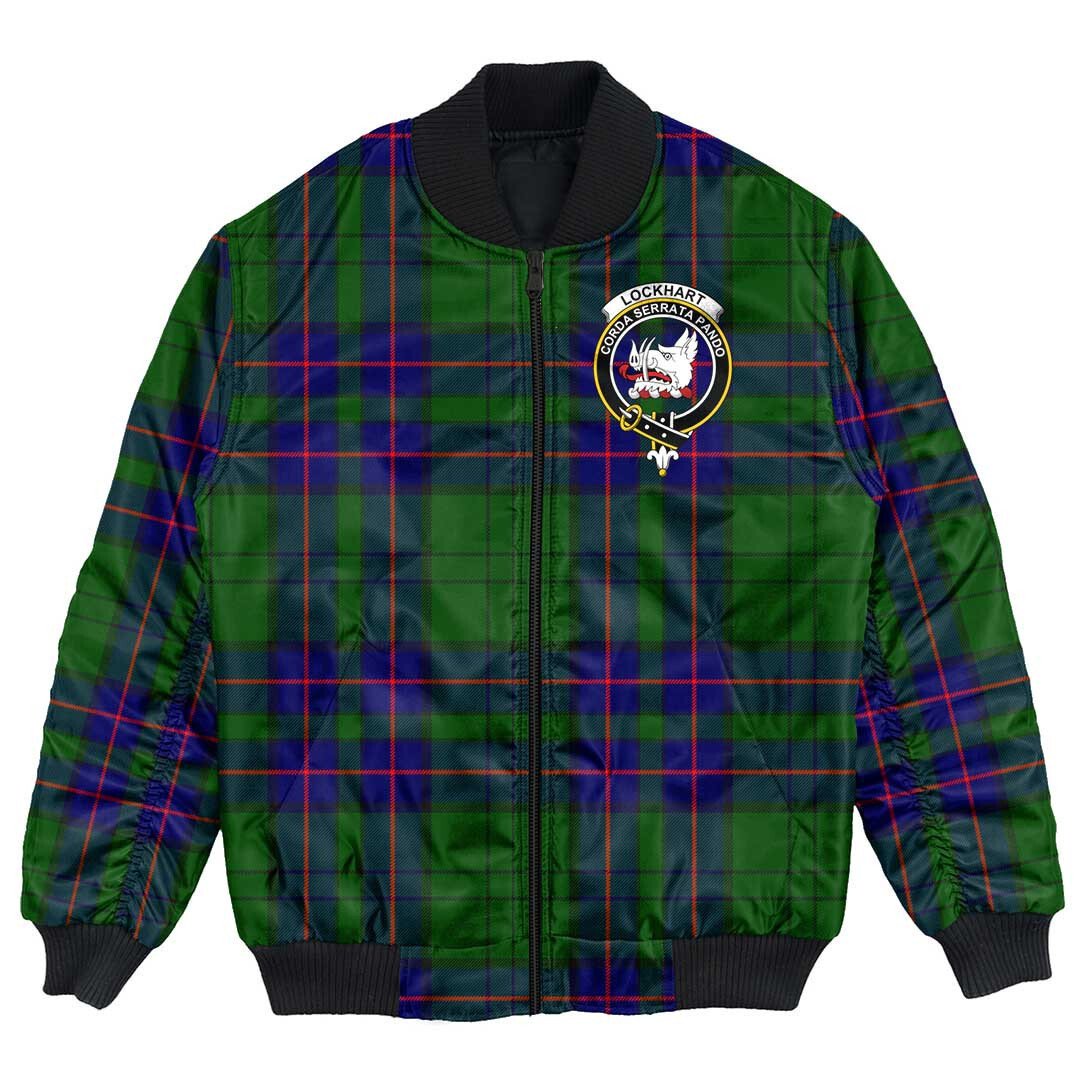 Clan Lockhart Tartan Crest Bomber Jacket IF46 Lockhart Tartan Tartan Bomber Jacket   