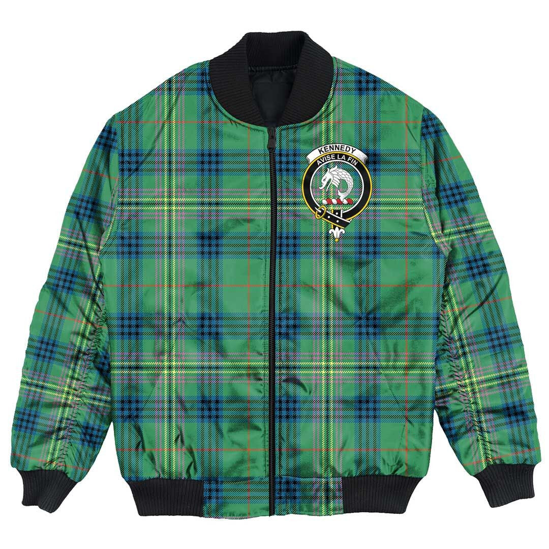 Clan Kennedy Ancient Tartan Crest Bomber Jacket UY66 Kennedy Ancient Tartan Tartan Bomber Jacket   