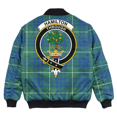 Clan Hamilton Hunting Ancient Tartan Crest Bomber Jacket TH64 Hamilton Hunting Ancient Tartan Tartan Bomber Jacket   