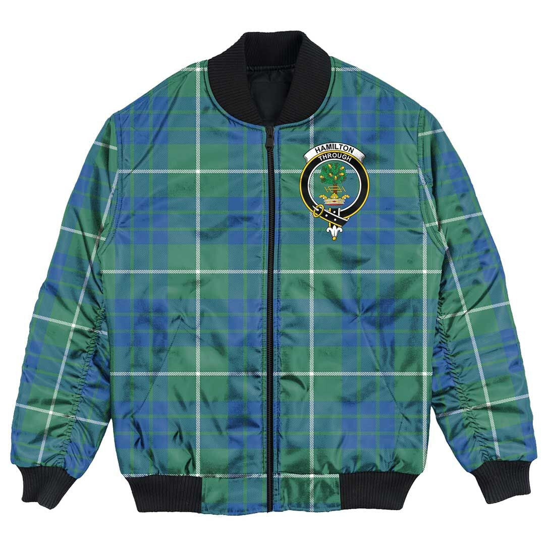 Clan Hamilton Hunting Ancient Tartan Crest Bomber Jacket TH64 Hamilton Hunting Ancient Tartan Tartan Bomber Jacket   