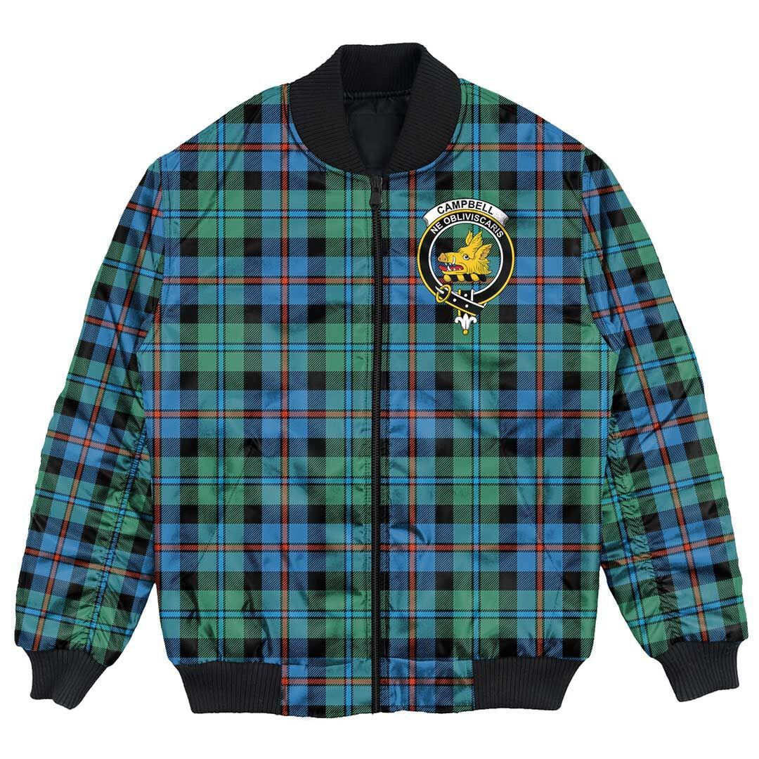 Clan Campbell of Cawdor Ancient Tartan Crest Bomber Jacket EK73 Campbell of Cawdor Ancient Tartan Tartan Bomber Jacket   