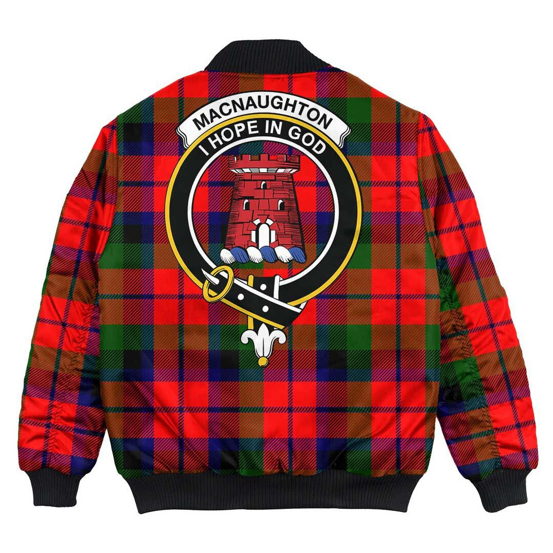 Clan MacNaughton Modern Tartan Crest Bomber Jacket WZ59 MacNaughton Modern Tartan Tartan Bomber Jacket   