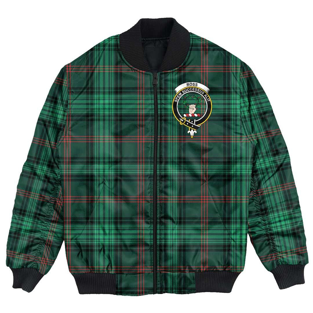 Clan Ross Hunting Modern Tartan Crest Bomber Jacket KS16 Ross Hunting Modern Tartan Tartan Bomber Jacket   