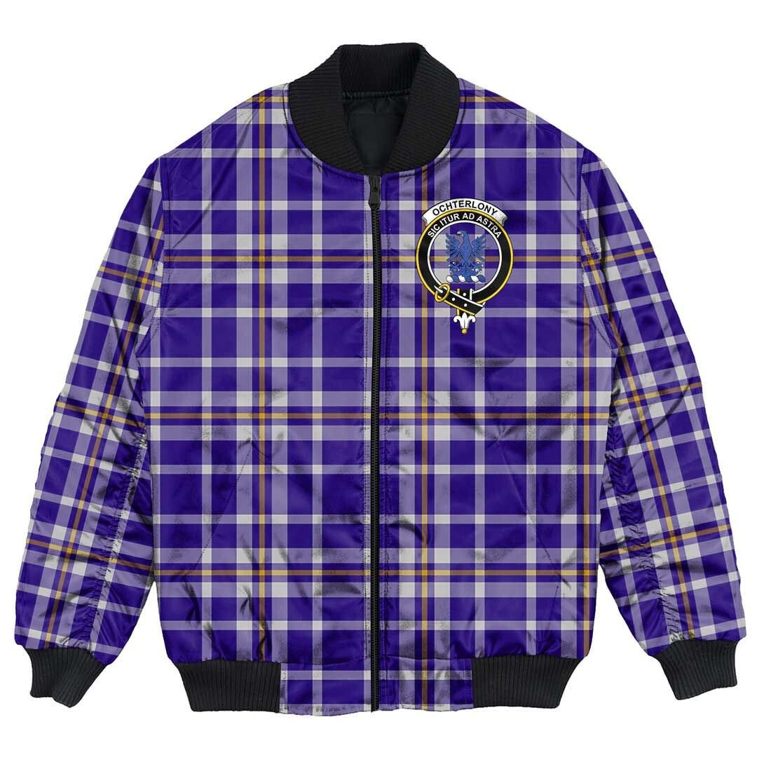 Clan Ochterlony Tartan Crest Bomber Jacket WG50 Ochterlony Tartan Tartan Bomber Jacket   