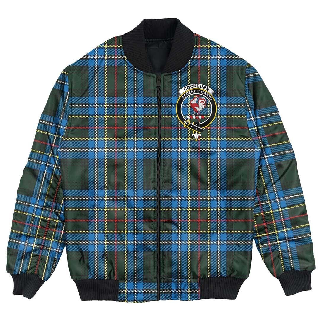 Clan Cockburn Modern Tartan Crest Bomber Jacket NA32 Cockburn Modern Tartan Tartan Bomber Jacket   