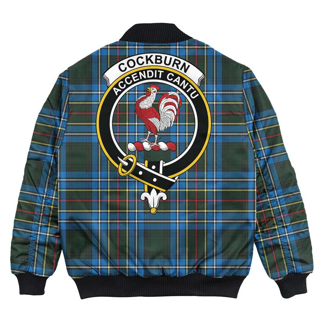 Clan Cockburn Modern Tartan Crest Bomber Jacket NA32 Cockburn Modern Tartan Tartan Bomber Jacket   