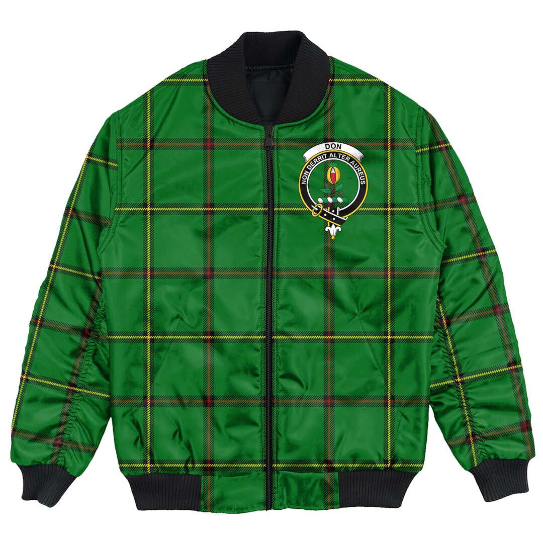 Clan Don (Tribe of Mar) Tartan Crest Bomber Jacket EE18 Don (Tribe of Mar) Tartan Tartan Bomber Jacket   