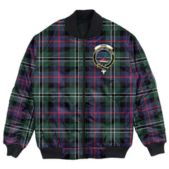 Clan Rose Hunting Modern Tartan Crest Bomber Jacket QZ70 Rose Hunting Modern Tartan Tartan Bomber Jacket   