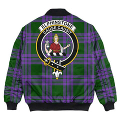 Clan Elphinstone Tartan Crest Bomber Jacket FD70 Elphinstone Tartan Tartan Bomber Jacket   