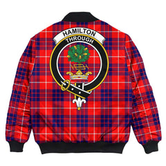 Clan Hamilton Modern Tartan Crest Bomber Jacket AC82 Hamilton Modern Tartan Tartan Bomber Jacket   