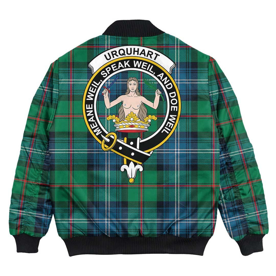 Clan Urquhart Ancient Tartan Crest Bomber Jacket EA14 Urquhart Ancient Tartan Tartan Bomber Jacket   