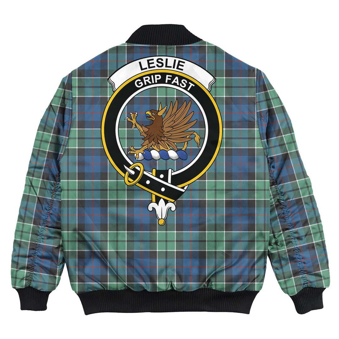 Clan Leslie Hunting Ancient Tartan Crest Bomber Jacket KZ54 Leslie Hunting Ancient Tartan Tartan Bomber Jacket   