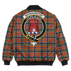 Clan MacNaughton Ancient Tartan Crest Bomber Jacket DF13 MacNaughton Ancient Tartan Tartan Bomber Jacket   