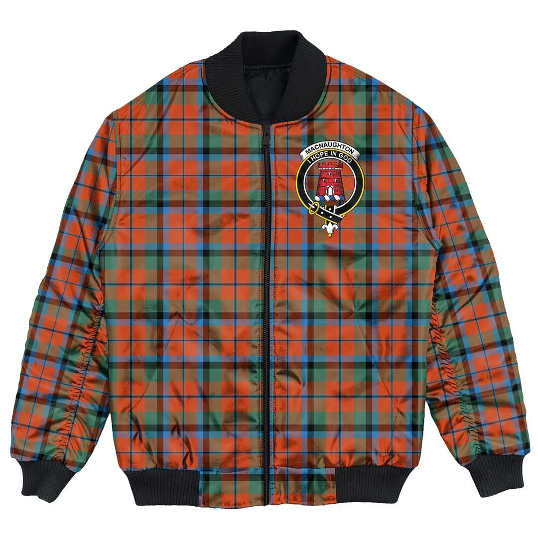 Clan MacNaughton Ancient Tartan Crest Bomber Jacket DF13 MacNaughton Ancient Tartan Tartan Bomber Jacket   