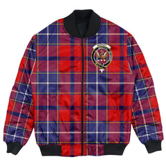 Clan Wishart Dress Tartan Crest Bomber Jacket EE33 Wishart Dress Tartan Tartan Bomber Jacket   