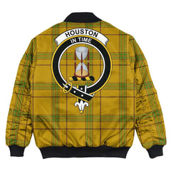 Clan Houston Tartan Crest Bomber Jacket JY64 Houston Tartan Tartan Bomber Jacket   