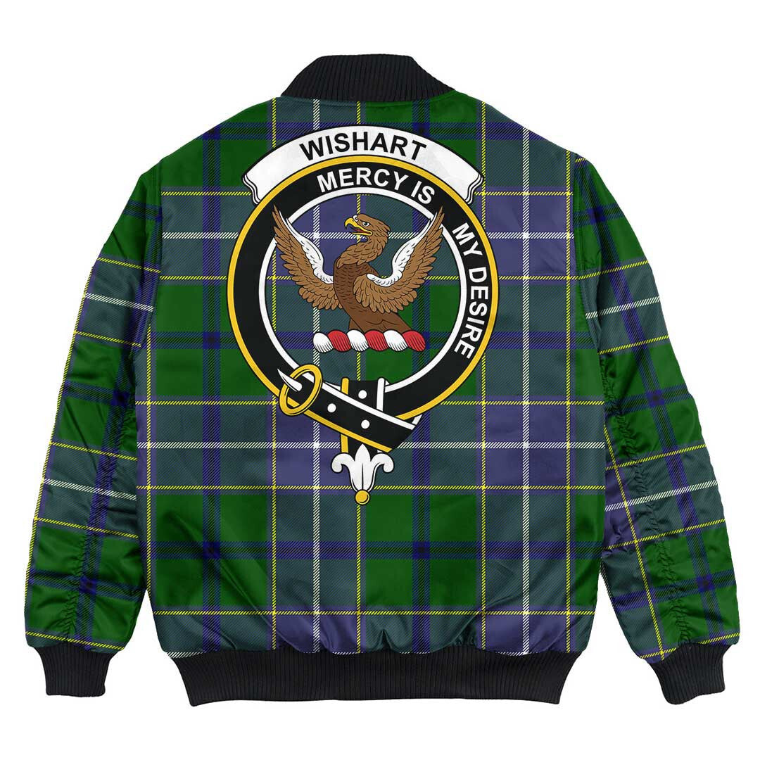 Clan Wishart Hunting Modern Tartan Crest Bomber Jacket OC42 Wishart Hunting Modern Tartan Tartan Bomber Jacket   