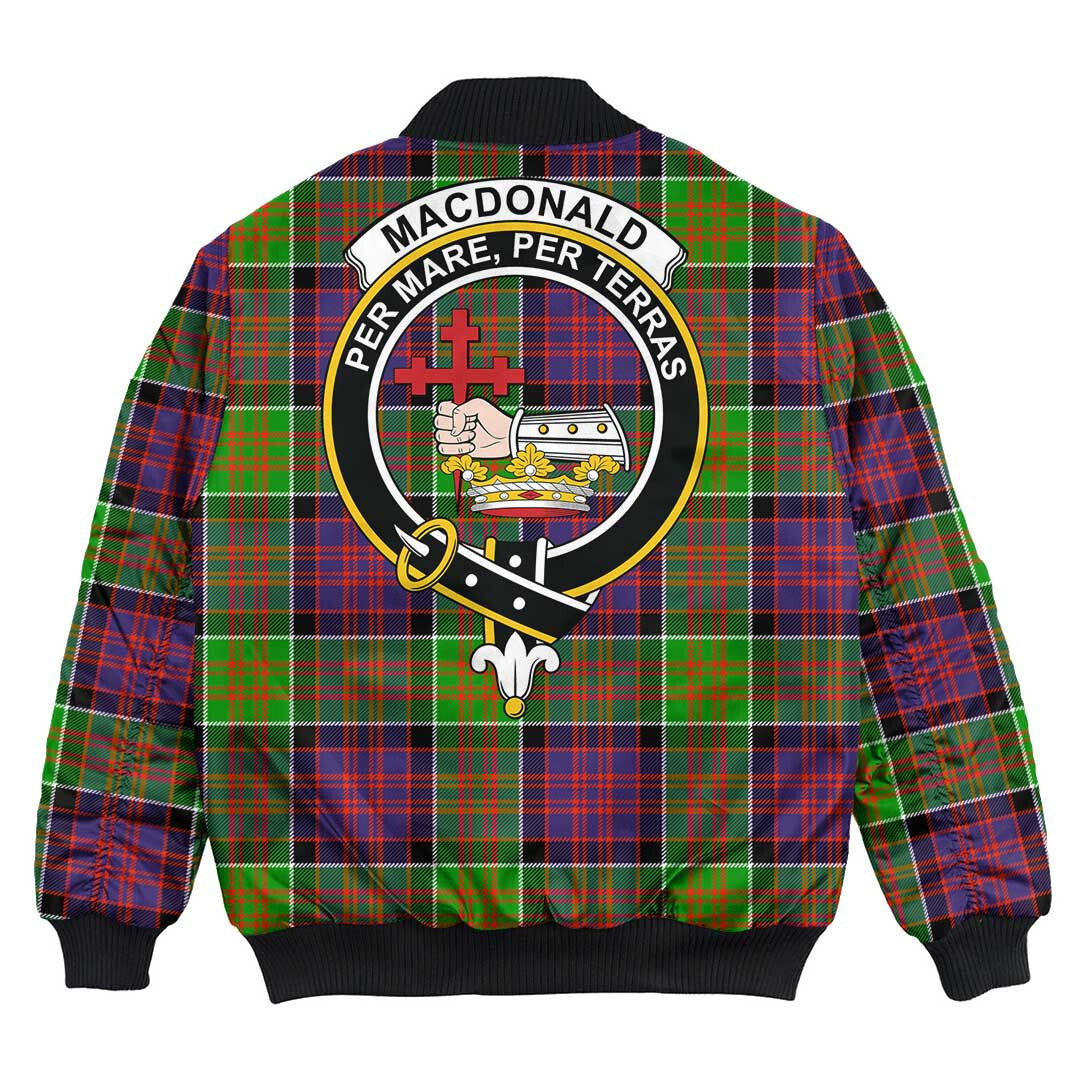 Clan MacDonald of Clanranald Tartan Crest Bomber Jacket TU17 MacDonald of Clanranald Tartan Tartan Bomber Jacket   